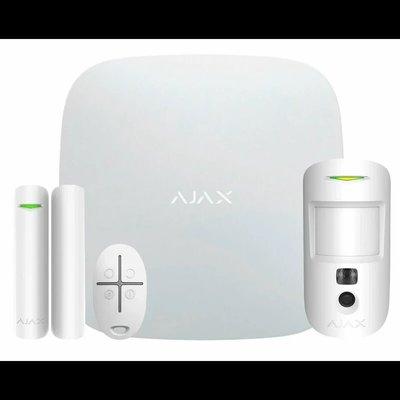 Ajax StarterKit Cam Plus (8EU) UA white комплект охоронної сигналізації з LTE 25313 фото